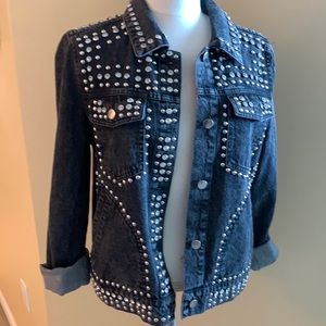 Studded jean jacket
